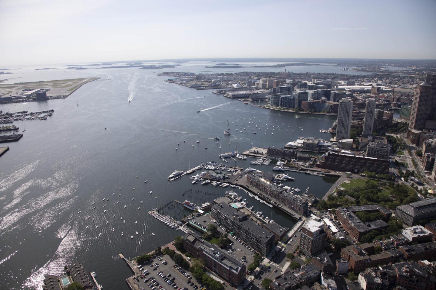 Arial view of marina