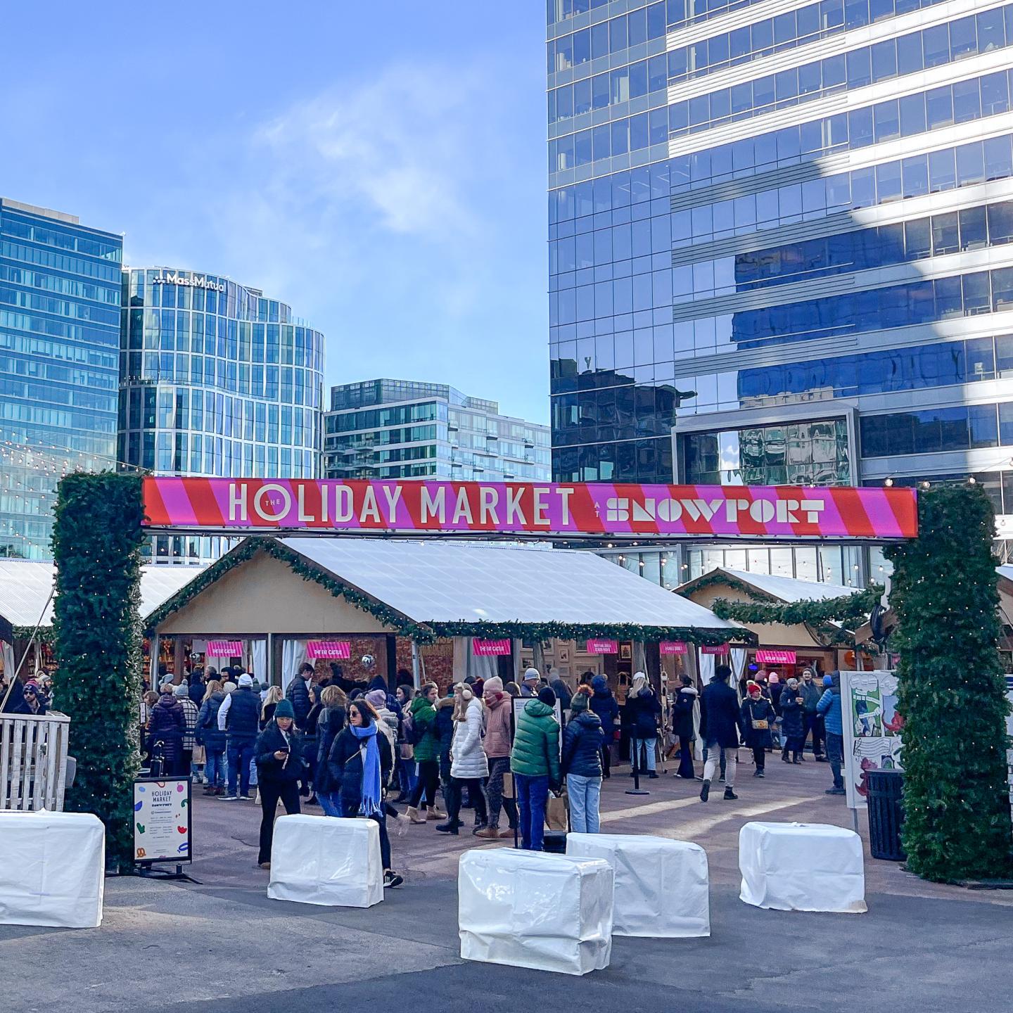 Snowport Holiday Market in Boston's Seaport District