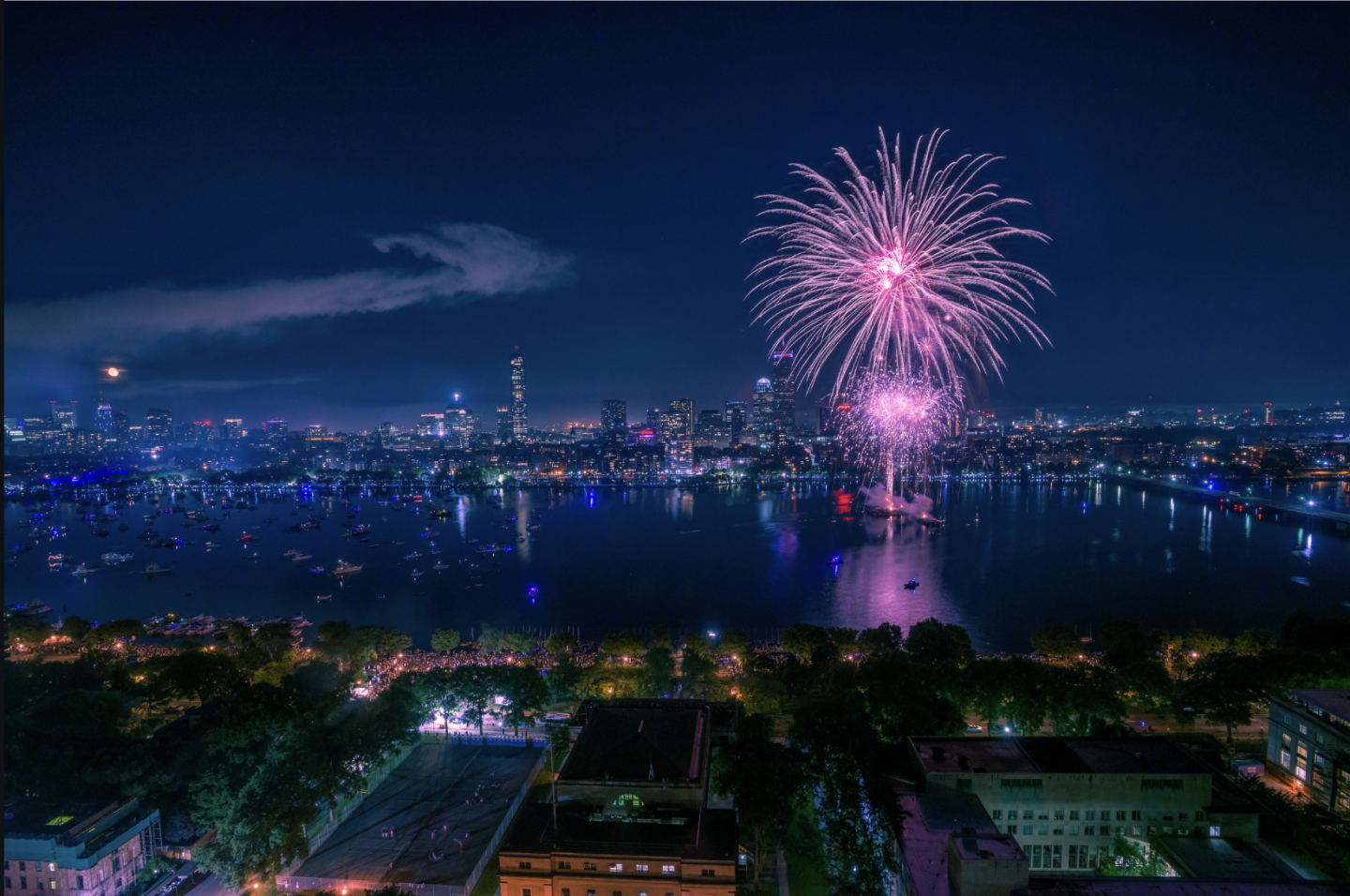 Fireworks over Boston