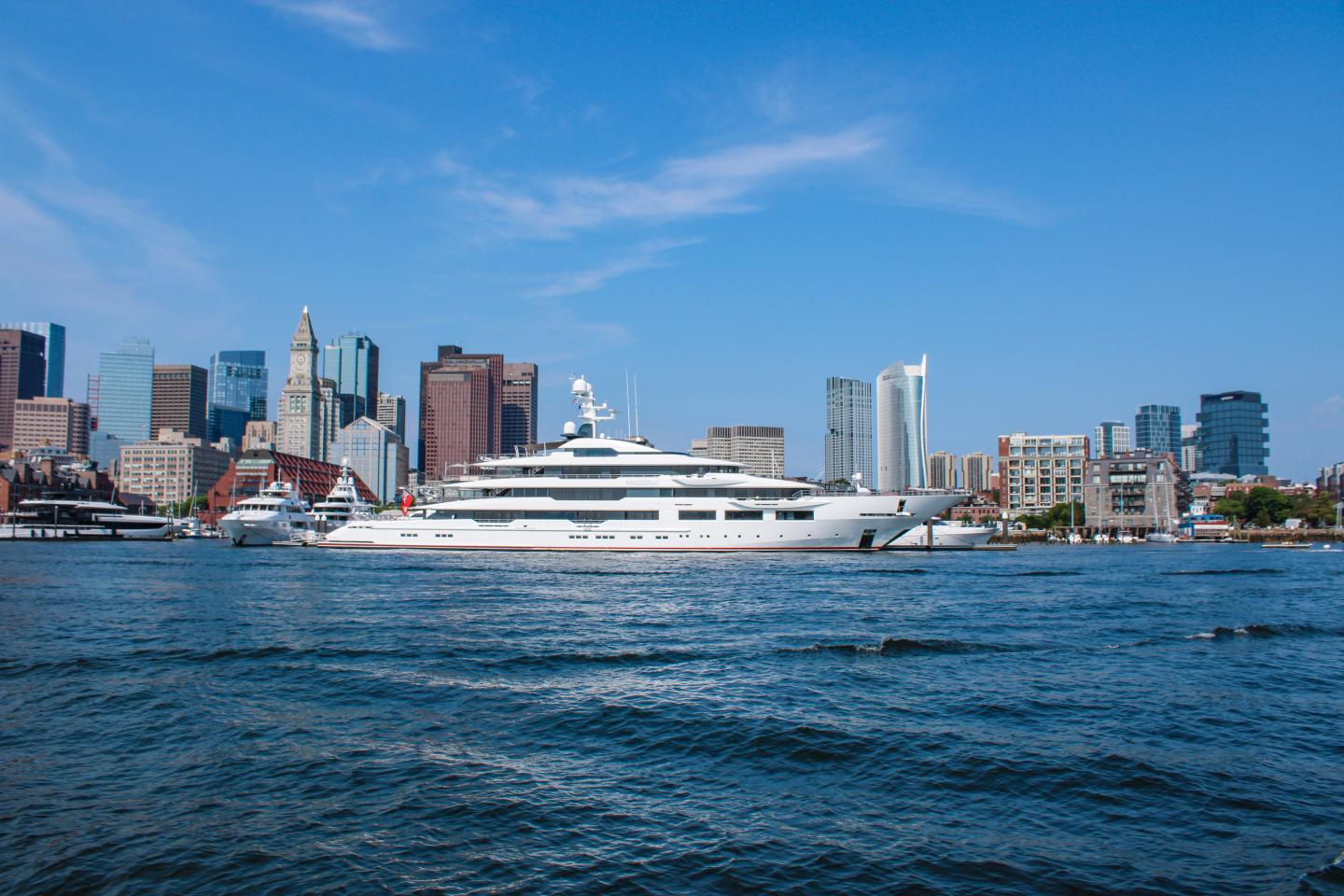 Mega yacht at Boston Yacht Haven