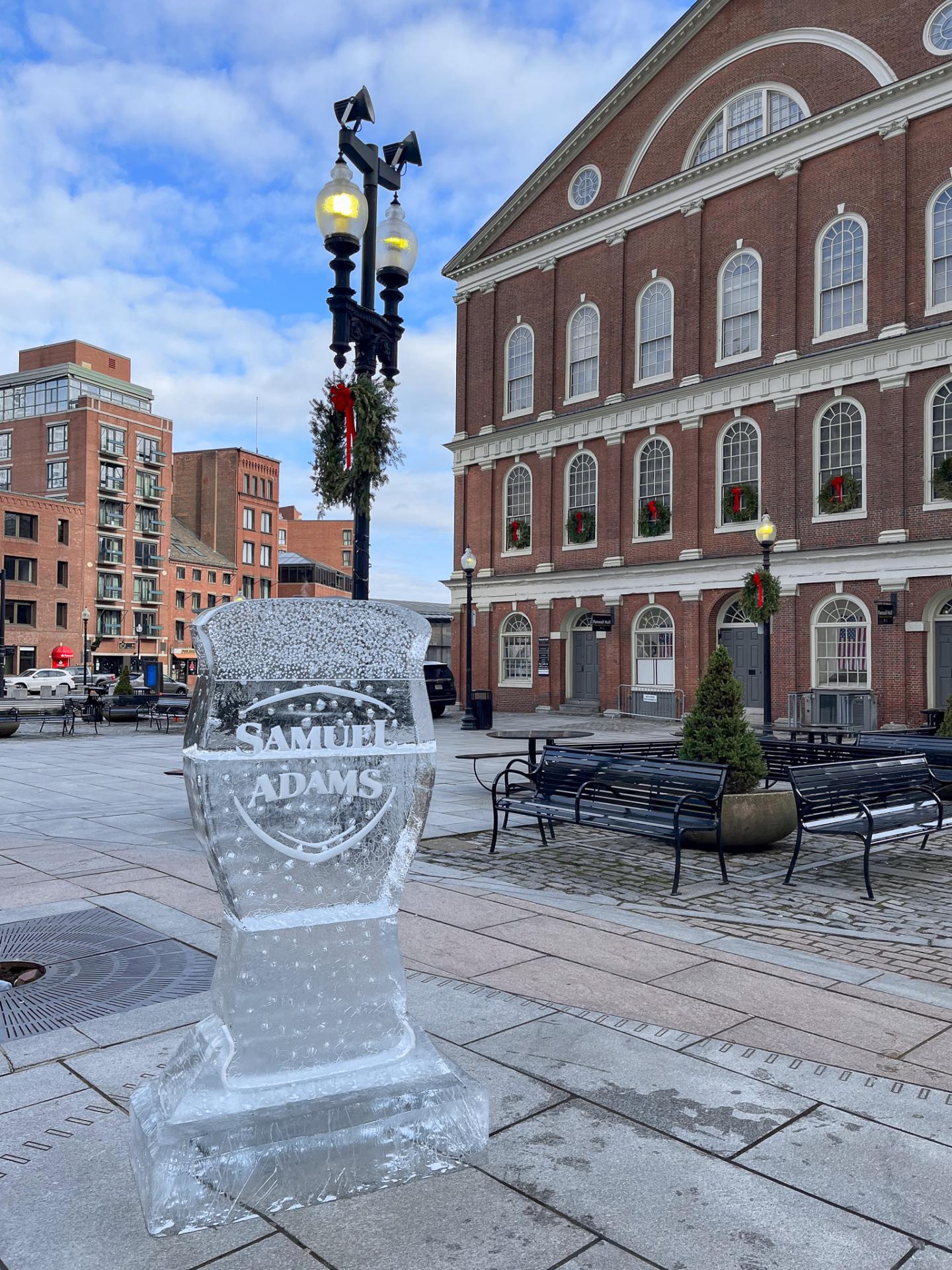 First Night Ice Sculpture at Faneuil Hall