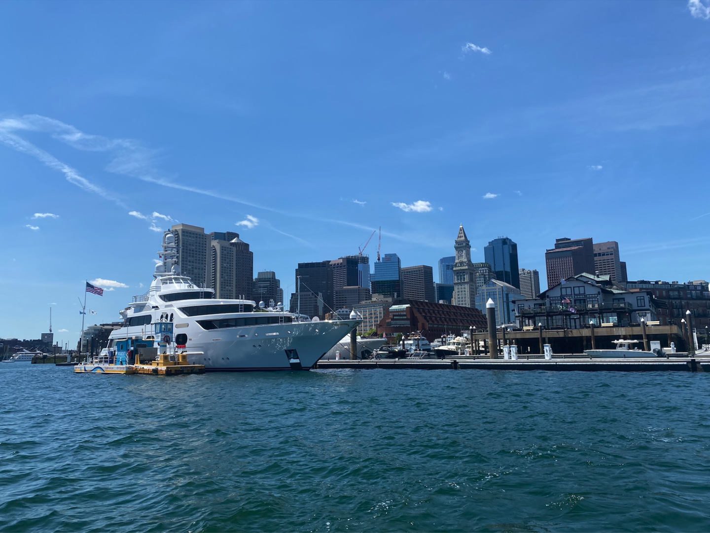 Harbor Fuels fuel barge delivering to Boston Yacht Haven