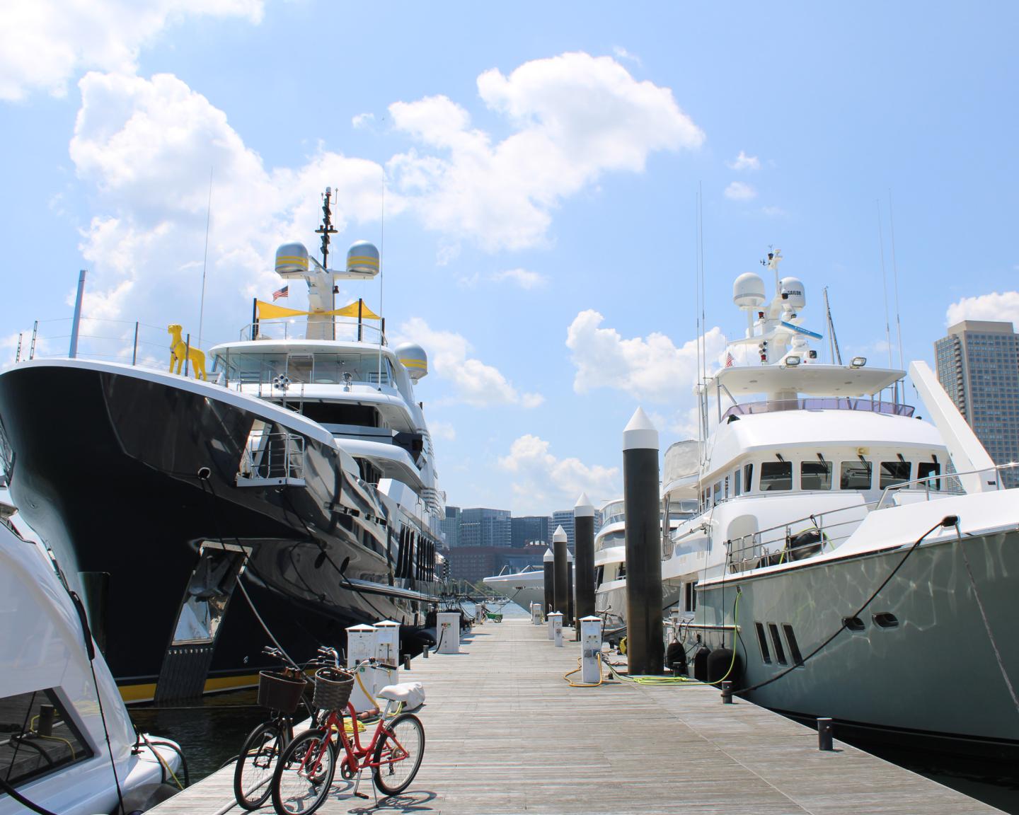 Megayachts at Boston Yacht Haven