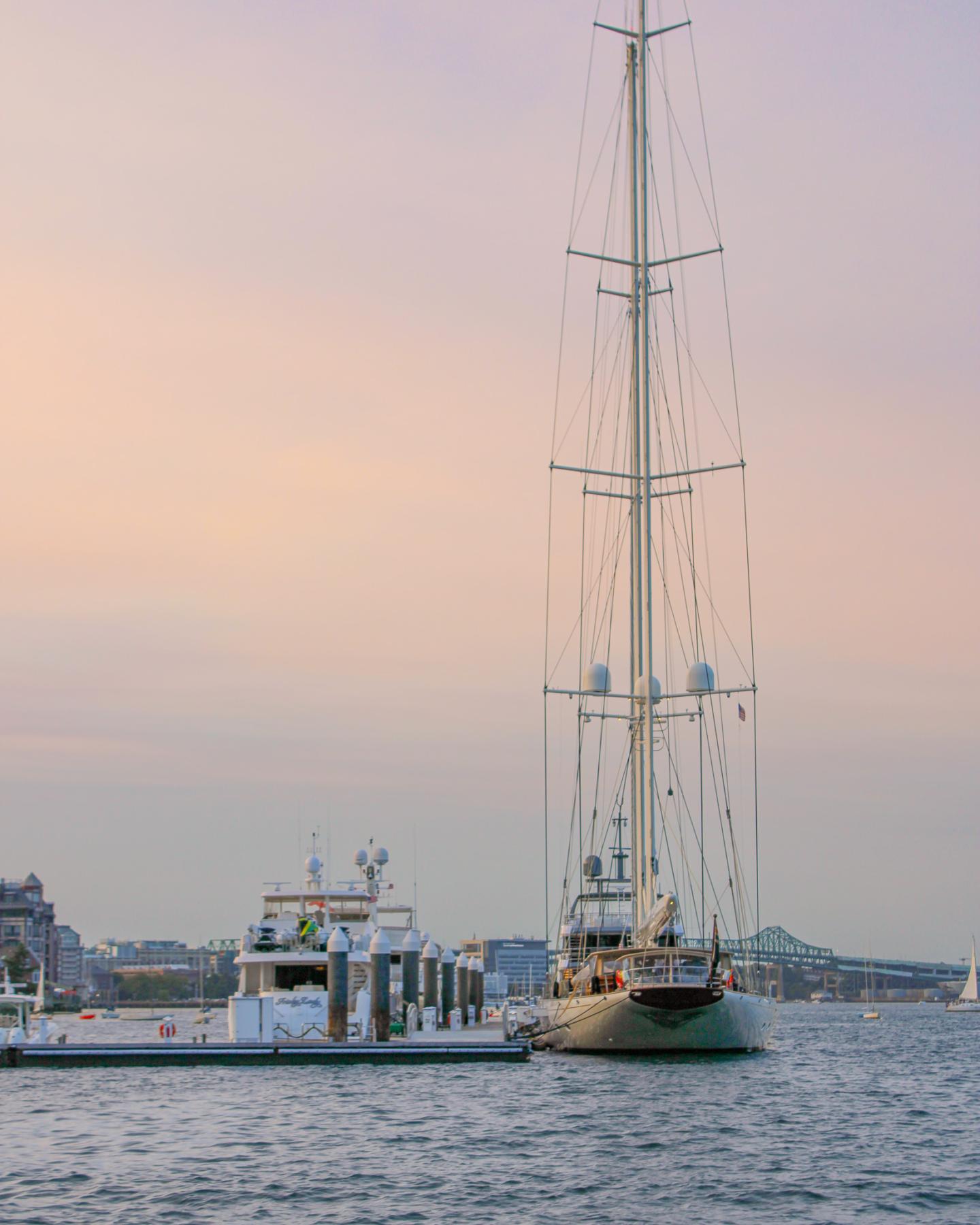 Breakwater dock at sunset