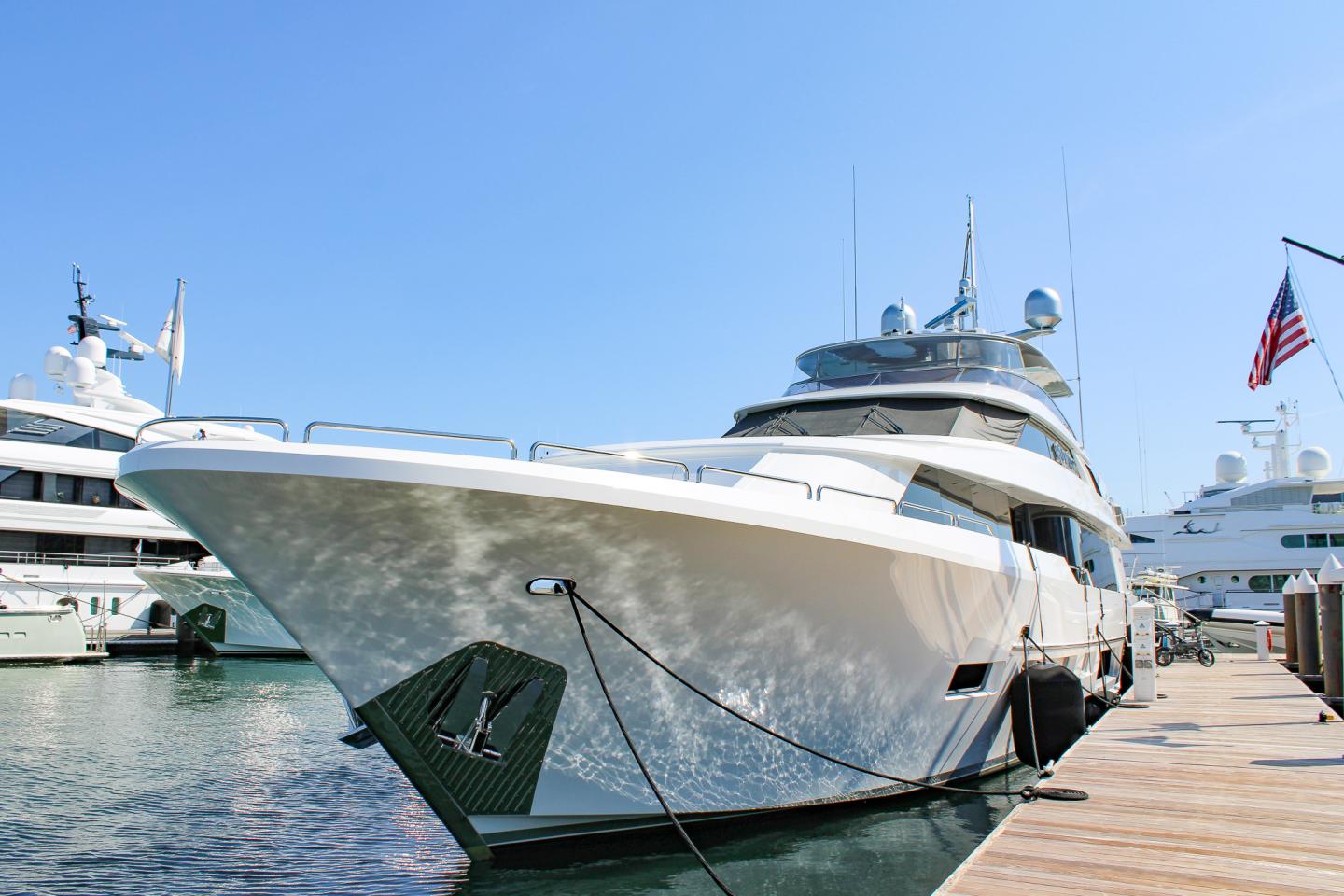 Yacht docked at Boston Yacht Haven Inn & Marina