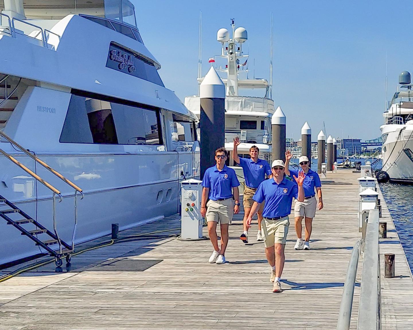 Dock staff at Boston Yacht Haven Inn & Marina